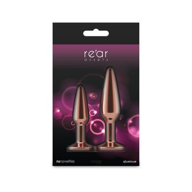 Набір анальних пробок NS Novelties Rear Assets - Tapered Trainer Kit - Rose Gold - Pink SX4385 фото Купити Набір анальних пробок NS Novelties Rear Assets - Tapered Trainer Kit - Rose Gold - Pink  NS Novelties (США) 939 грн