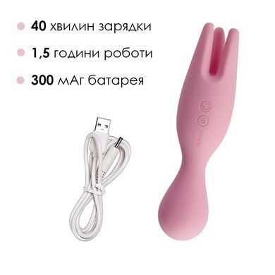 Подвійний вібратор для чутливих зон Svakom Nymph Pale Pink SO4850 фото Купити Подвійний вібратор для чутливих зон Svakom Nymph Pale Pink  Svakom  3 765 грн