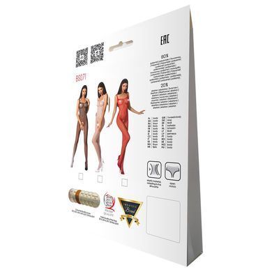 Бодистокинг Passion BS071 white, комбинезон на бретелях PBS071W фото Купить   Passion (Польща) 803 грн