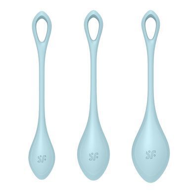 Набор йони бусин Satisfyer Yoni Power 2 Light Blue, диаметр 2-2,5-3см, вес 22-44-73гр SO5548 фото Купить   Satisfyer (Німеччина) 951 грн