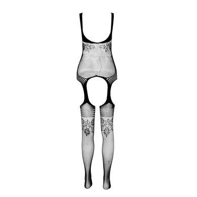 Бодістокінг Passion ECO BS008 black, з доступом, флористичний декор, імітація підв&rsquo;язок SO7082 фото Купити Бодістокінг Passion ECO BS008 black, з доступом, флористичний декор, імітація підв&rsquo;язок  Passion (Польща) 794 грн