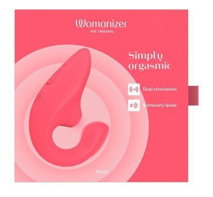 Вагинально-клиторальный стимулятор Womanizer Blend Vibrant Rose, вибрация + вакуум, 2 мотора SX2141 фото Купить   Womanizer (Німеччина) 4 619 грн