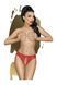 Трусики-тонг Penthouse Naughty Valentine L/XL Red, кружево, открытый доступ к интимным зонам SO6503 фото 1