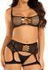 Комплект Leg Avenue Top and garter harness, One Size, чорний, сітчастий, топ + пояс з гартерами &mdash; фото 4