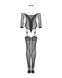 Нейлоновий бодістокінг з імітацією панчіх Obsessive Bodystocking G333 S/M/L, black, з доступом SO7699 фото 6