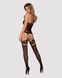 Бодістокінг Obsessive Bodystocking F214 black S/M/L, імітація корсета та панчіх на підв&rsquo;язках SO7224 фото 5