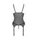 Корсет с подвязками и ажурным лифом Passion CHRISTA CORSET L/XL, black, стринги в комплекте SO5756 фото 6