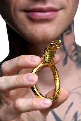 Ерекційне кільце з головою кобри Master Series: Cobra King Golden Cock Ring SO8799 фото Купити Ерекційне кільце з головою кобри Master Series: Cobra King Golden Cock Ring  Master Series (США) 2 291 грн