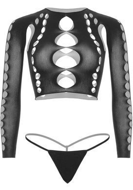 Комплект безшовної білизни Leg Avenue Long sleeve crop top & string Black, One Size, топ, стрінги SO9098 фото Купити Комплект безшовної білизни Leg Avenue Long sleeve crop top & string Black, One Size, топ, стрінги  Leg Avenue (США) 1 283 грн