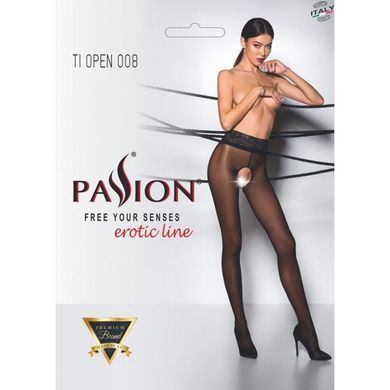 Эротические колготки Passion TIOPEN 008 1/2 (30 den), black, с вырезом PS24521 фото Купить   Passion (Польща) 618 грн