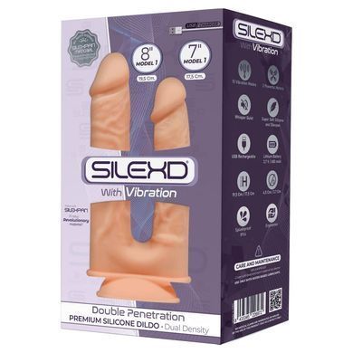 Фаллоимитатор двойной с вибрацией SilexD Double Gusto Flesh Motor (Model 1 size 8" & 7"), двухслойны SO5967 фото Купить   SILEXD (Іспанія) 3 372 грн