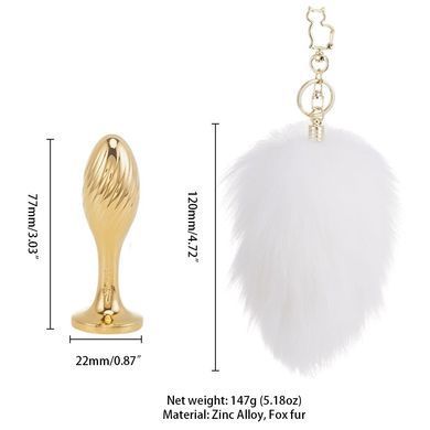 Металева анальна пробка Кролячий хвост LOCKINK SEVANDA White Bunny-Tail Anal Pear-shape Plug SX0868 фото Купити Металева анальна пробка Кролячий хвост LOCKINK SEVANDA White Bunny-Tail Anal Rose-shape Plug  LOCKINK (Китай) 1 200 грн