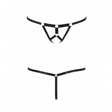Трусики стринги из стреп Passion Exclusive ARMANDA THONG L/XL, black PS26804 фото Купить   Passion (Польща) 812 грн