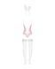 Еротичний костюм зайчика Obsessive Bunny suit 4 pcs costume pink S/M, рожевий, топ з підв&rsquo;язками SO7254 фото 6