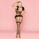 Эротический комплект с подвязками и микро юбкой One Size Black SO3650 фото 2