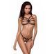 Трусики стринги из стреп Passion Exclusive ARMANDA THONG L/XL, black PS26804 фото 1