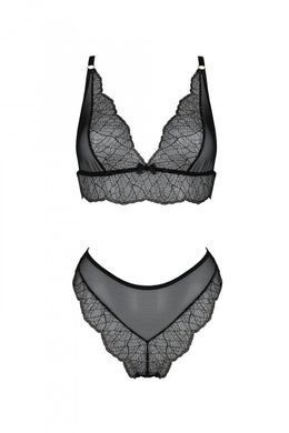 Комплект Passion AMBERLY SET black, L/XL, бралетт и трусики бразилиана SX0464 фото Купить   Passion (Польща) 2 485 грн