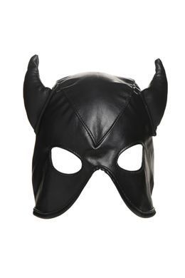 Маска с рогами Master Series: Dungeon Demon Bondage Mask with Horns, черная SO8800 фото Купить   Master Series (США) 1 921 грн