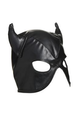Маска с рогами Master Series: Dungeon Demon Bondage Mask with Horns, черная SO8800 фото Купить   Master Series (США) 1 921 грн