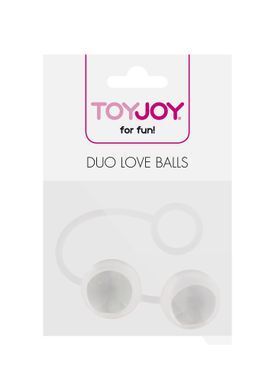 Вагінальні кульки на м&rsquo;якій муфті TOY JOY скляні, прозорі TOY JOY &mdash; фото