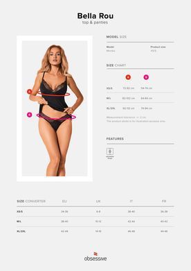 Топ та трусики Obsessive Bella Rou top & panties XS/S, топ, трусики SO7861 фото Купити Топ та трусики Obsessive Bella Rou top & panties XS/S, топ, трусики  Obsessive (Польща) 1 570 грн