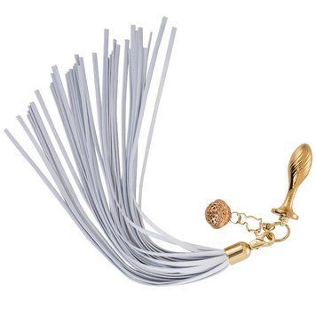 Металлическая анальная пробка Хвост пони LOCKINK SEVANDA White Pony-Tail Anal Pear-shape Plug SX0869 фото Купить   LOCKINK (Китай) 1 293 грн