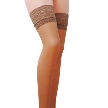 Чулки Passion ST003 1/2 beige, классические, на ажурной силиконовой резинке SO6424 фото Купить   Passion (Польща) 461 грн