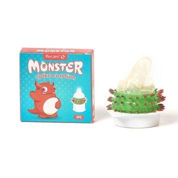 Насадка на член Recare Red Monster Spike Condom (презерватив з рядами шипів) SX3356 фото Купити Насадка на член Recare Red Monster Spike Condom (презерватив з рядами шипів)  Recare (Китай) 69 грн