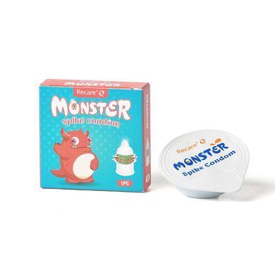 Насадка на член Recare Red Monster Spike Condom (презерватив з рядами шипів) SX3356 фото Купити Насадка на член Recare Red Monster Spike Condom (презерватив з рядами шипів)  Recare (Китай) 69 грн