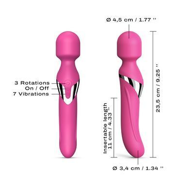 Вибромассажер 2в1 Dorcel Dual Orgasms Magenta классический массажер и вибратор с жемчужным массажем SO3090 фото Купить Вибромассажер 2в1 Dorcel Dual Orgasms Gold классический массажер и вибратор с жемчужным массажем  Dorcel 4 265 грн