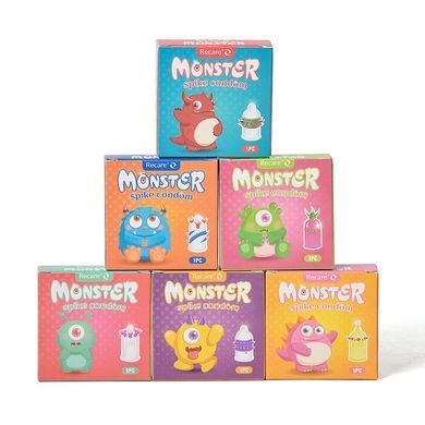 Насадка на член Recare Red Monster Spike Condom (презерватив з рядами шипів) SX3356 фото Купити Насадка на член Recare Red Monster Spike Condom (презерватив з рядами шипів)  Recare (Китай) 69 грн