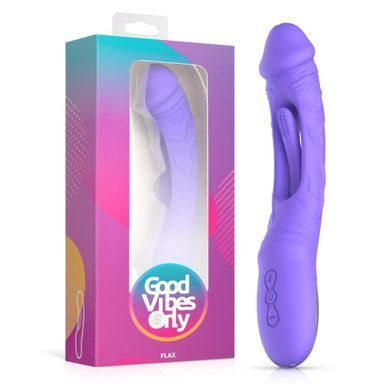 Вібратор Good Vibes Only - Flax Vibrating Dildo with G-Spot Stimulator SX3064 фото Купити Вібратор Good Vibes Only - Flax Vibrating Dildo with G-Spot Stimulator  Good Vibes Only (Нідерланди) 3 261 грн