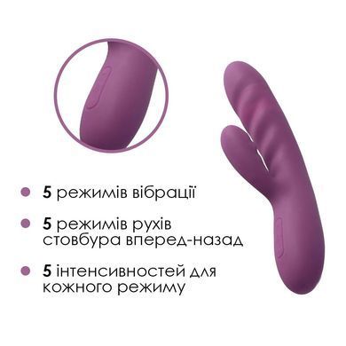 Вібратор-кролик Svakom Avery Lilac зі стовбуром, що рухається, рух вперед-назад SO6996 фото Купити Вібратор-кролик Svakom Avery Lilac зі стовбуром, що рухається, рух вперед-назад  Svakom (США) 3 510 грн