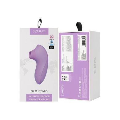 Вакуумний стимулятор Svakom Pulse Lite Neo Lavender, керується зі смартфона SO7322 фото Купити Вакуумний стимулятор Svakom Pulse Lite Neo Lavender, керується зі смартфона  Svakom (США) 1 598 грн