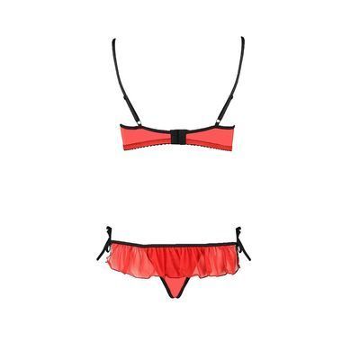 Комплект білизни Passion Exclusive CHERRY SET OpenBra S/M, red, відкритий ліф, трусики-спідничка PS25508 фото Купити Комплект білизни Passion Exclusive CHERRY SET OpenBra L/XL, red, відкритий ліф, трусики-спідничка  Passion (Польща) 1 875 грн