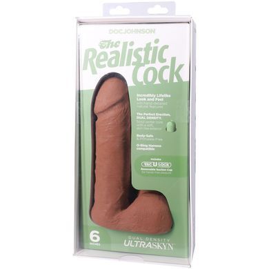 Фалоімітатор Doc Johnson The Realistic Cock ULTRASKYN - 6 Inch with Balls Caramel SX4446 фото Купити Фалоімітатор Doc Johnson The Realistic Cock ULTRASKYN - 6 Inch with Balls Caramel  Doc Johnson  2 450 грн