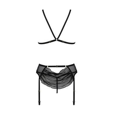 Комплект з відкритим доступом Passion DELIENA SET L/XL black, ліф, стрінги, пояс для панчіх SO8421 фото Купити Комплект з відкритим доступом Passion DELIENA SET L/XL black, ліф, стрінги, пояс для панчіх  Passion (Польща) 2 753 грн