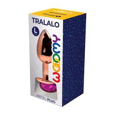 Металева анальна пробка Wooomy Tralalo Rose Gold Metal Plug Magenta L, діаметр 4 см, довжина 9 см SO7425 фото Купити Металева анальна пробка Wooomy Tralalo Rose Gold Metal Plug Magenta L, діаметр 4 см, довжина 9 см  Wooomy (Іспанія) 646 грн