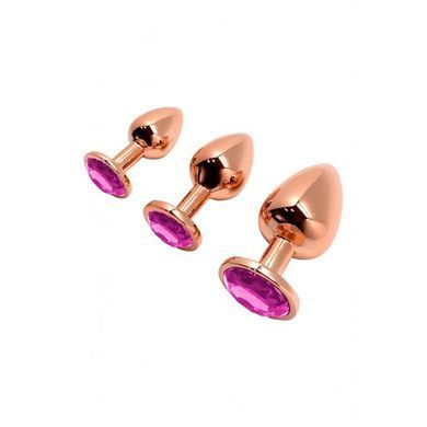 Металева анальна пробка Wooomy Tralalo Rose Gold Metal Plug Magenta L, діаметр 4 см, довжина 9 см SO7425 фото Купити Металева анальна пробка Wooomy Tralalo Rose Gold Metal Plug Magenta L, діаметр 4 см, довжина 9 см  Wooomy (Іспанія) 646 грн