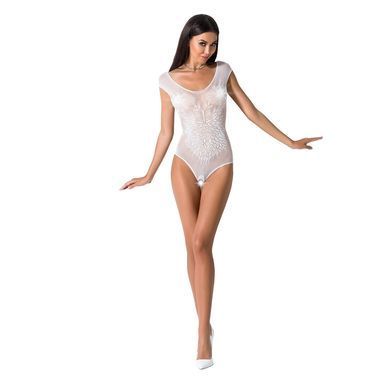 Бодистокинг Passion BS064 One Size, White, боди, закрытое плечо, открытый доступ PBS064W фото Купить   Passion (Польща) 803 грн