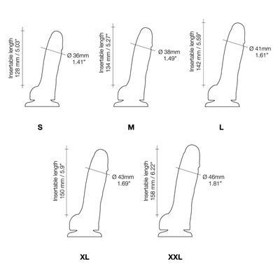 Реалистичный фаллоимитатор Strap-On-Me Sliding Skin Realistic Dildo Vanille S, эффект подвижной кожи SO6251 фото Купить   Strap-On-Me (Франція) 2 531 грн