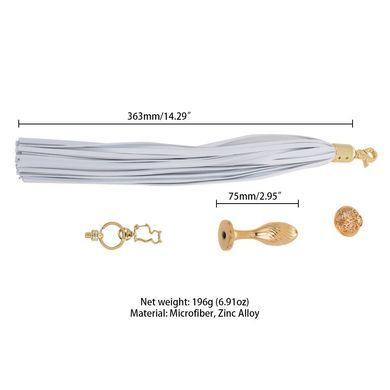 Металева анальна пробка Хвіст поні LOCKINK SEVANDA White Pony-Tail Anal Pear-shape Plug SX0869 фото Купити Металева анальна пробка Хвіст поні LOCKINK SEVANDA White Pony-Tail Anal Pear-shape Plug  LOCKINK (Китай) 1 293 грн