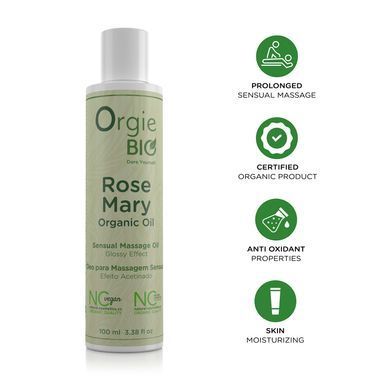 Масажна олія Orgie &ndash; Bio Rosemary Organic Oil (100 мл), органічна, веганська формула SX1535 фото Купити Масажна олія Orgie &ndash; Bio Rosemary Organic Oil (100 мл), органічна, веганська формула  Orgie 720 грн