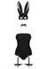 Эротический костюм кролика Obsessive Bunny costume S/M, black, боди, чокер, гартеры, чулки, маска SO7701 фото 3