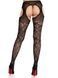 Колготки Leg Avenue Cross Hatch Floral Lace Suspender Hose One Size SX2750 фото 4