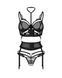 Комплект Obsessive Premisis Black 3-pcs crotchless set S/M SX3114 фото 3