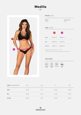 Комплект Obsessive Medilla 2-pcs set XS/S SO9049 фото Купить   Obsessive (Польща) 1 570 грн
