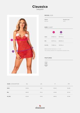 Сорочка Obsessive Claussica XS/S SX1134 фото Купити Сорочка Obsessive Claussica XS/S  Obsessive (Польща) 1 838 грн