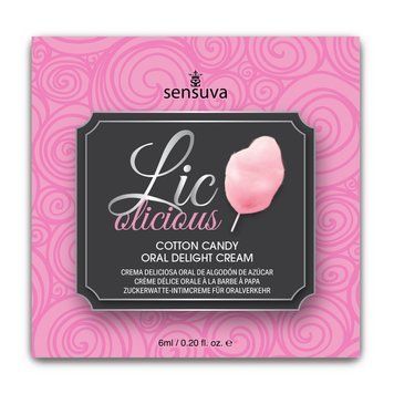 Пробник геля для минета Sensuva Lic-o-licious Cotton Candy (6 мл), маслянистый, без сахара SX0661 фото Купить   Sensuva (США) 91 грн