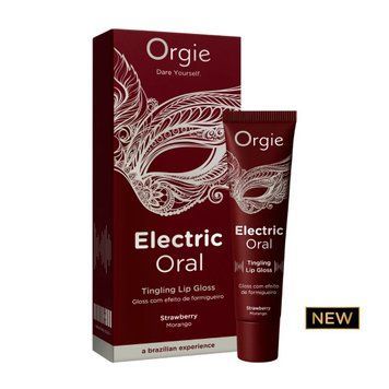 Віброблиск для губ Orgie Electric Oral Lips Gloss Strawberry 10 мл, з ефектом поколювання Orgie  &mdash; фото